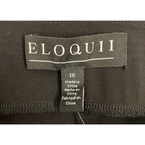 Eloquii Black Strapless Jumpsuit With Attached Sash/Drape Size 16 NWT Runched - Picture 2 of 7